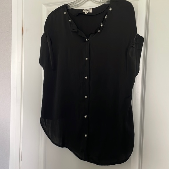 Women’s Black silk GLAM blouse Size M - Picture 1 of 3